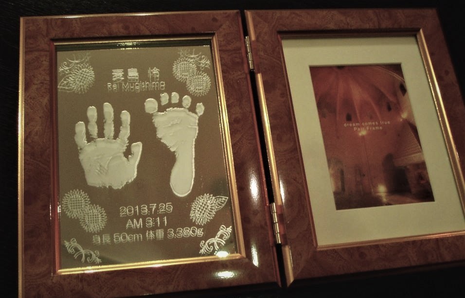 フォトフレーム 写真たて 出産祝い 手形