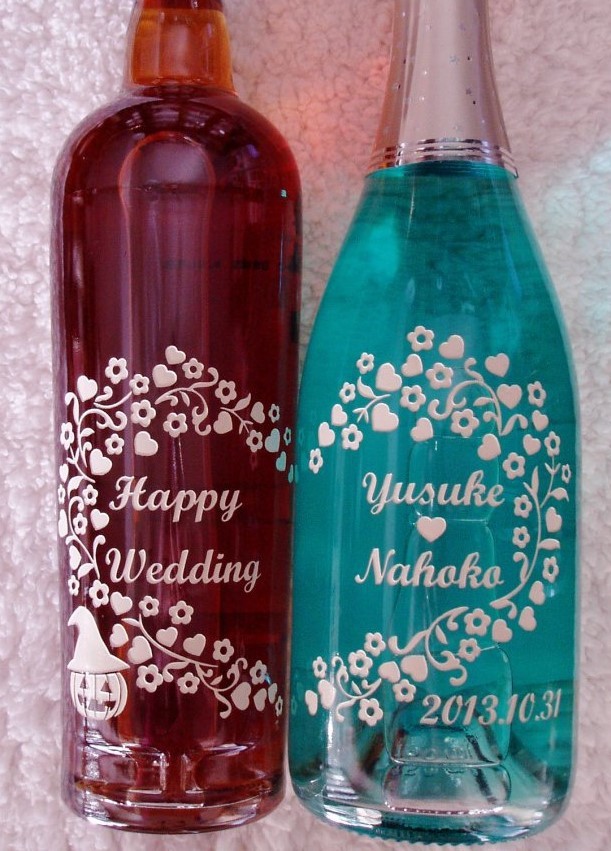 ボトル彫刻 ウェルカムボード