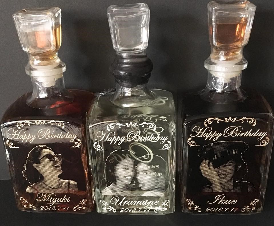 ボトル彫刻 写真彫刻