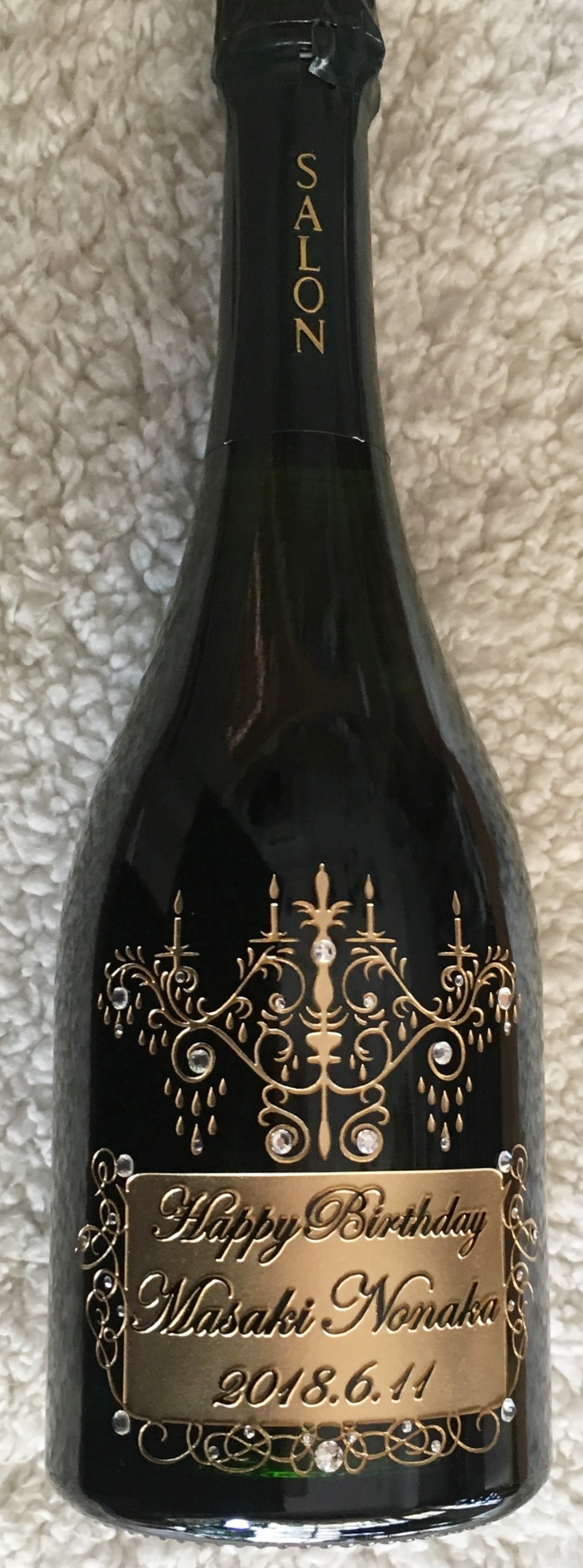 ボトル彫刻 シャンデリアデザイン 誕生日プレゼント デコボトル