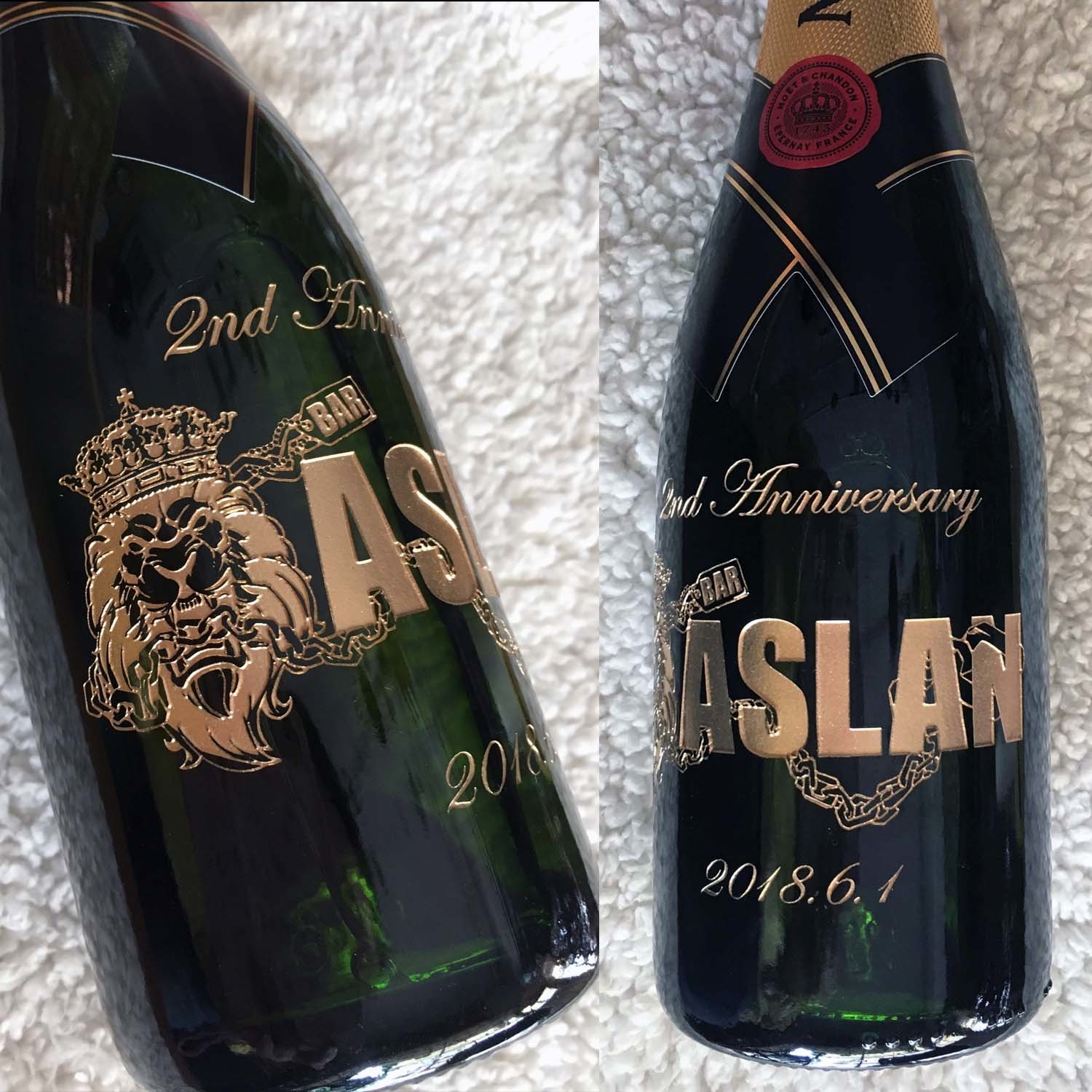 ボトル彫刻 ロゴ彫刻 周年記念